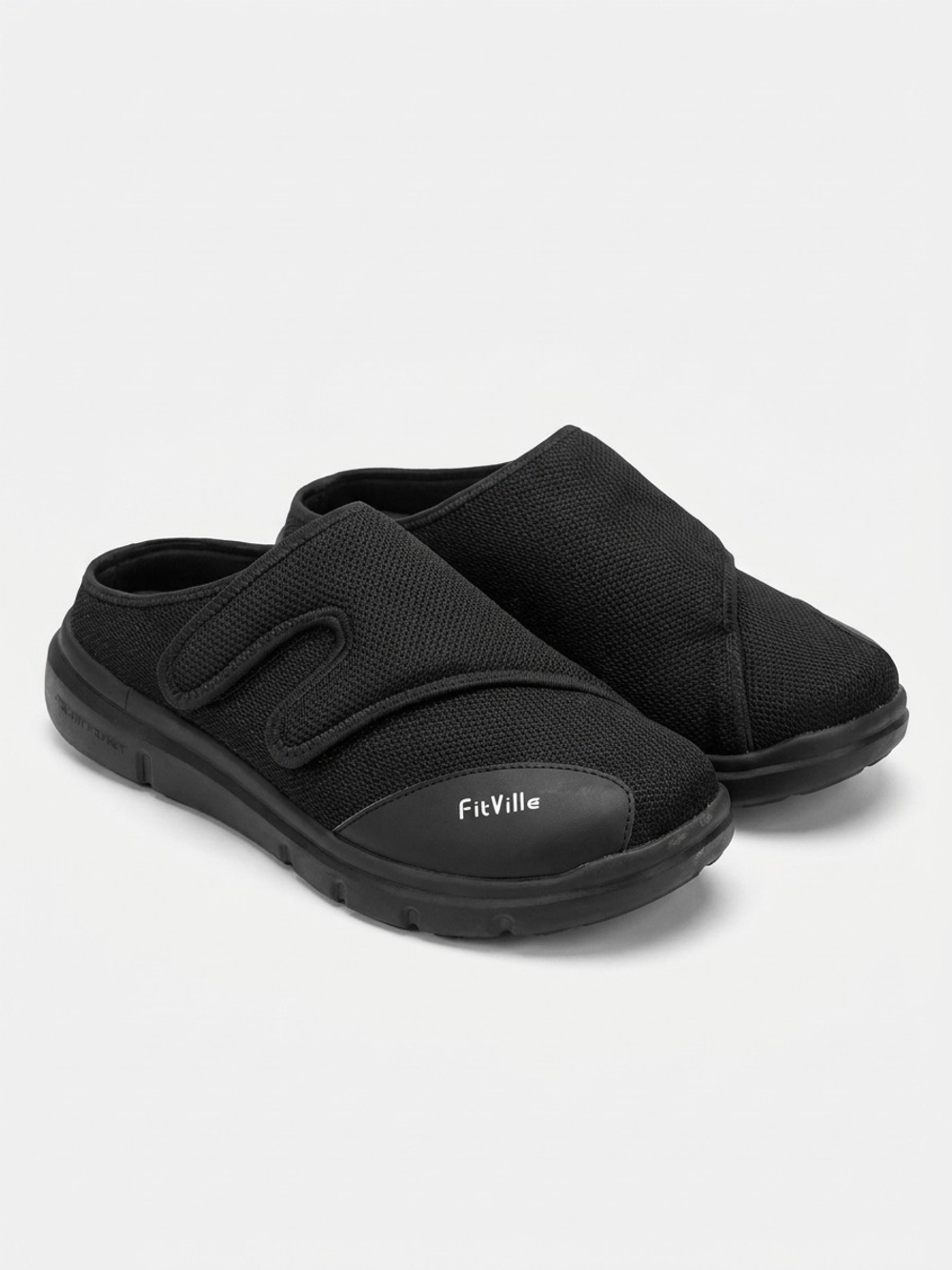 FitVille Men's Black Adjustable Walking Shoes Size 13.5 NWT